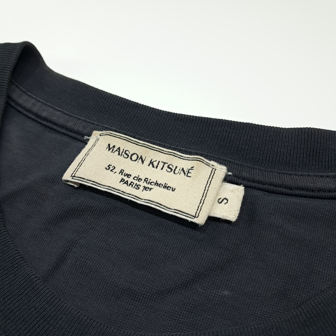 CK104 S 메종키츠네 더블폭스헤드 블랙 티셔츠 반팔 상품이미지3