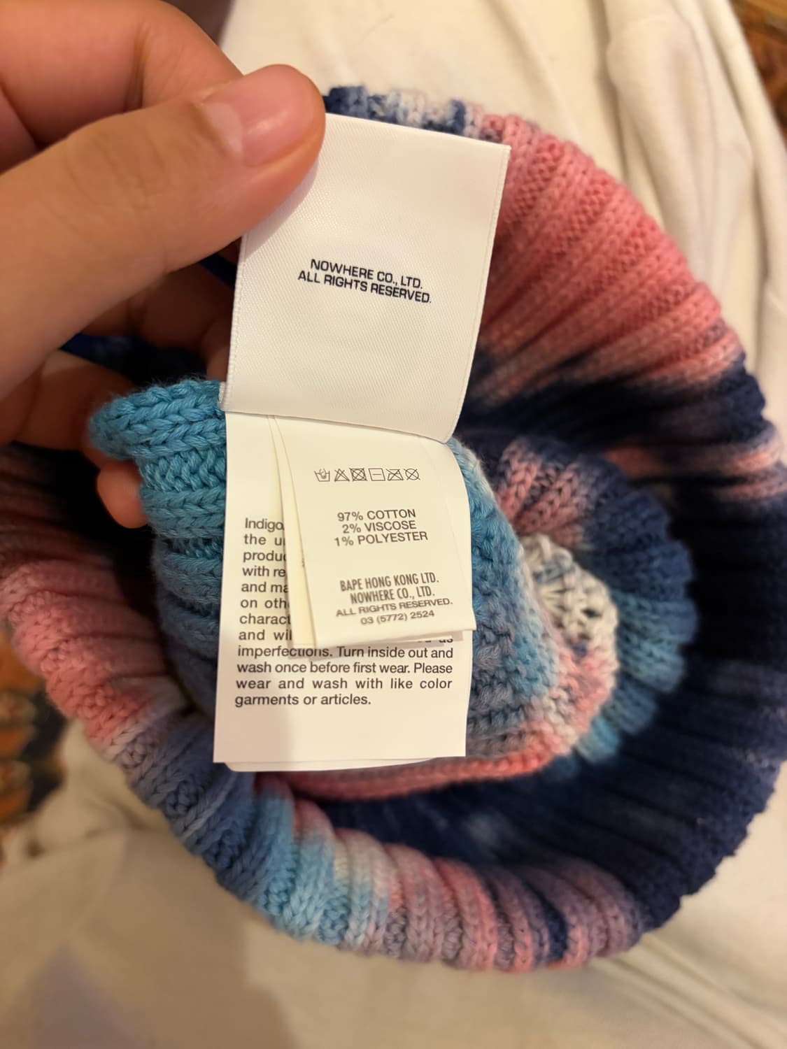 AAPE 타이다이 니트 비니 (FREE SIZE) 상품이미지5