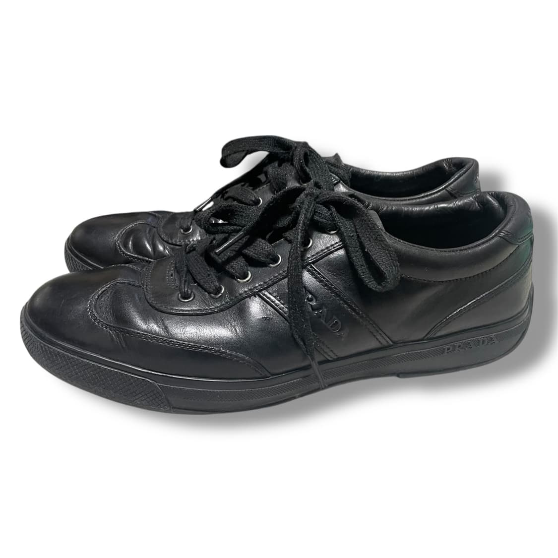 270) 프라다 스포츠 레더 사이드로고 스니커즈 신발 상품이미지1