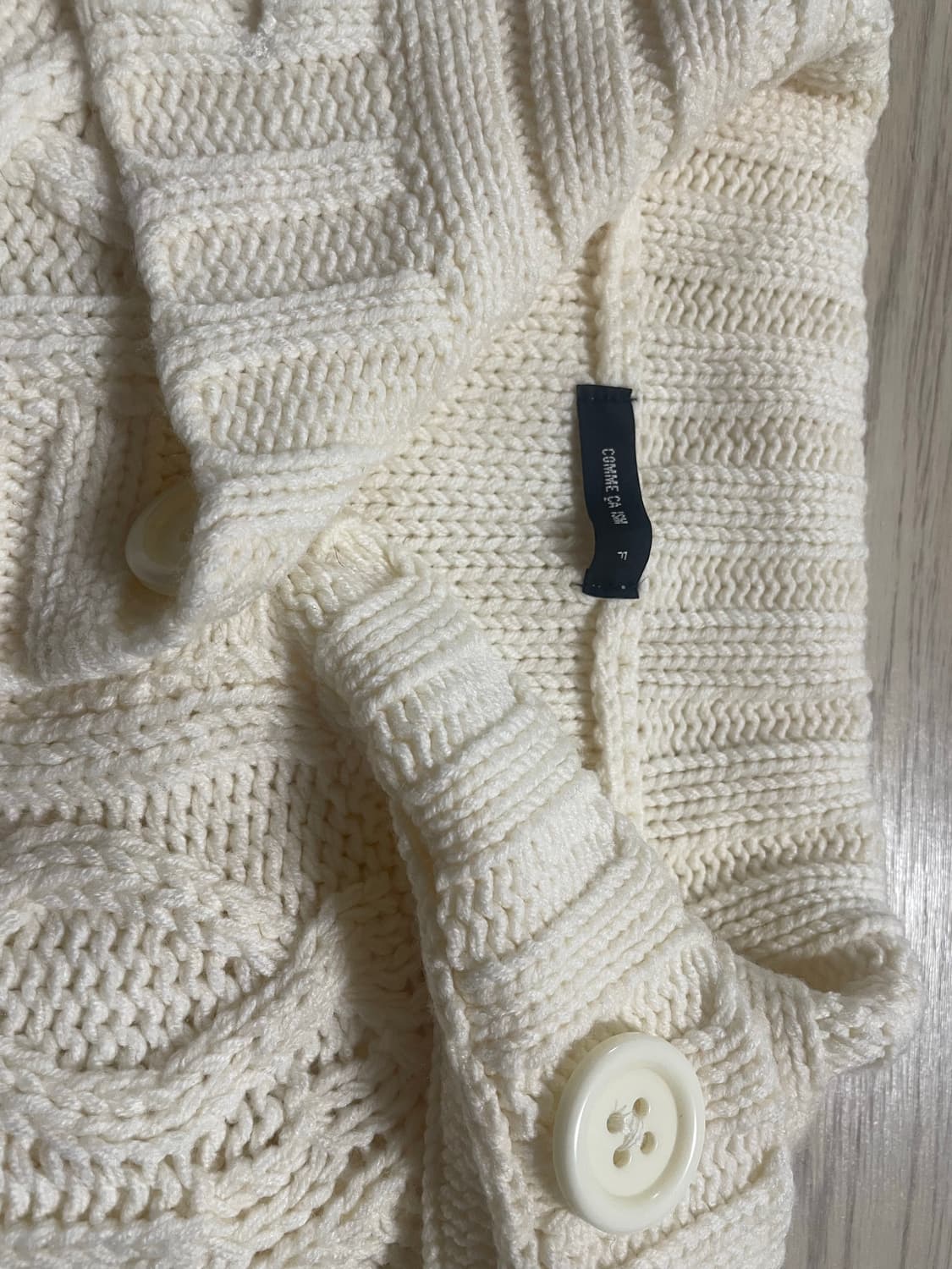 아이보리 케이블 니트 숄 케이프   상품이미지2
