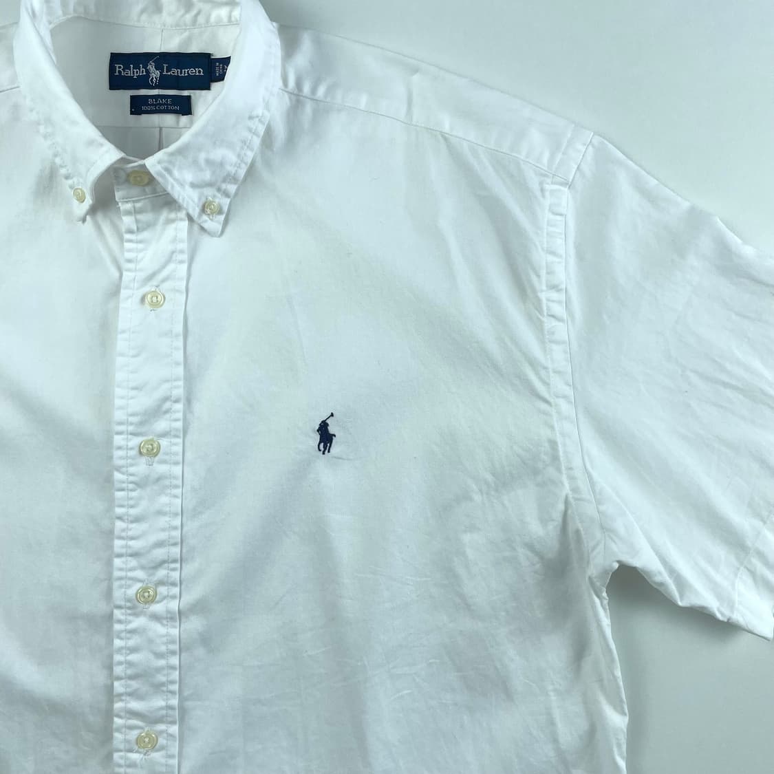 폴로 랄프로렌 옥스포드 화이트 반팔 셔츠 상품이미지3