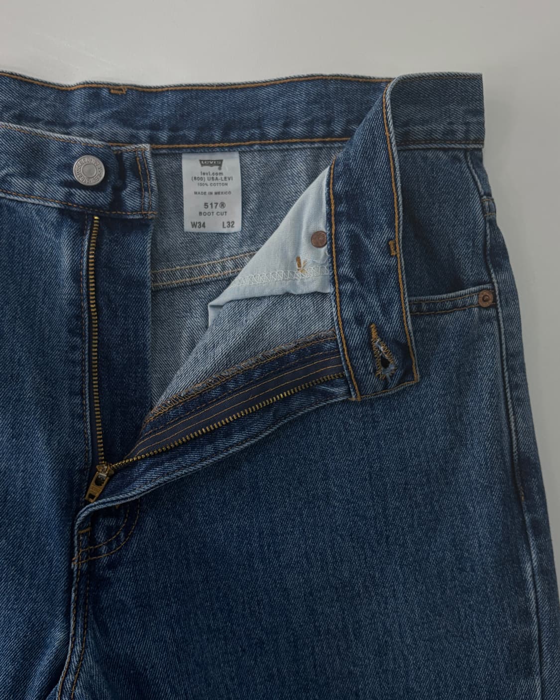 [33인치]리바이스 00s 멕시코산 517 부츠컷 데님 팬츠 상품이미지6