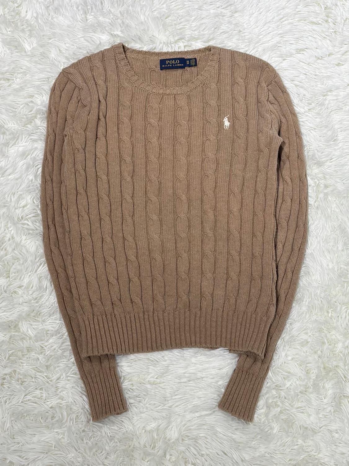 폴로랄프로렌 화이트포니 베이지 케이블 니트 상품이미지3