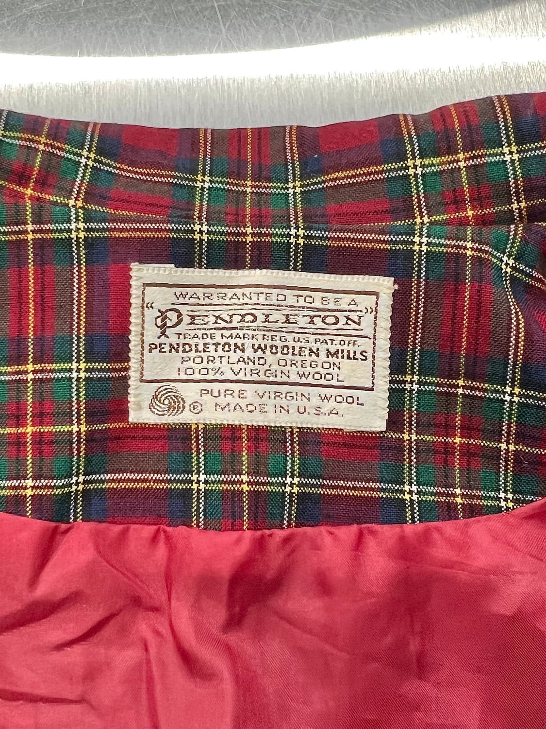 펜들턴 타탄 체크 셔링 울 블루종 자켓 상품이미지7