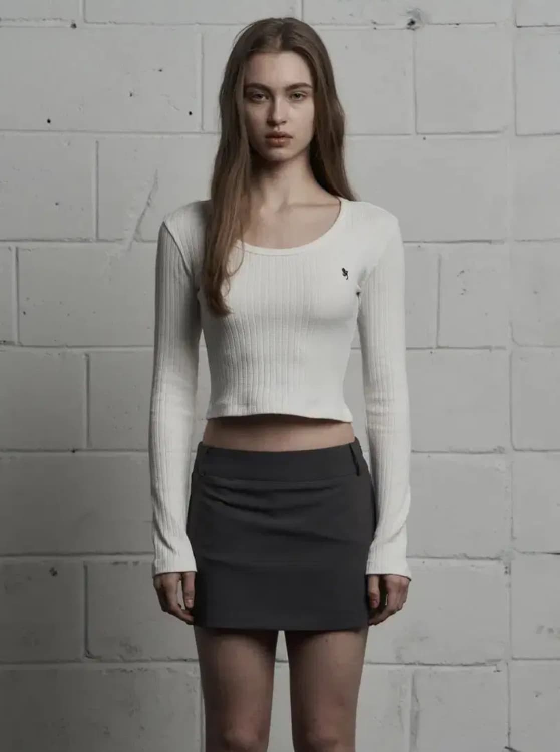 시너진 SYNERJYN Wool Rib Long Sleeve White 상품이미지2