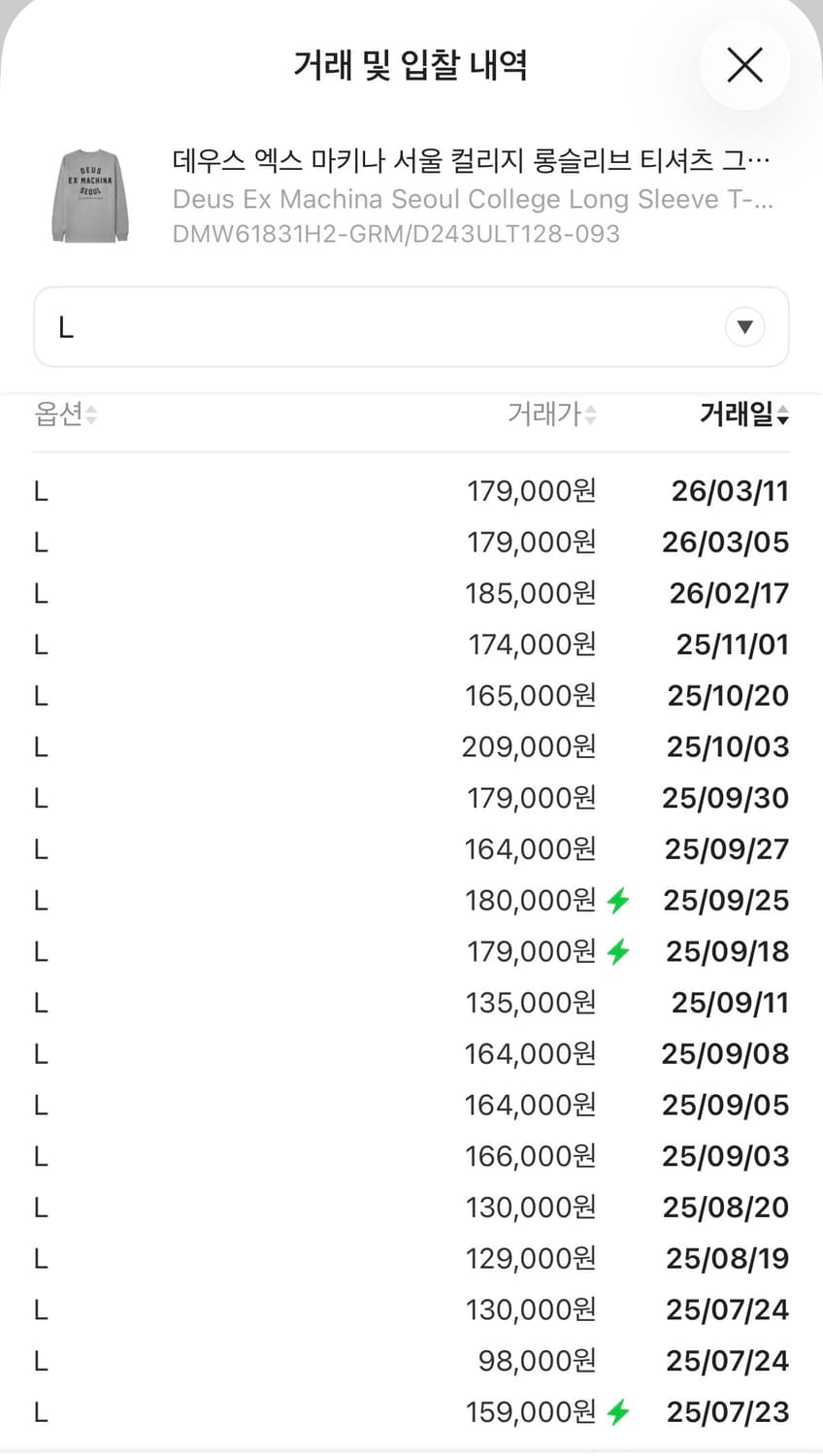 데우스 롱슬리브 “새상품” 상품이미지2