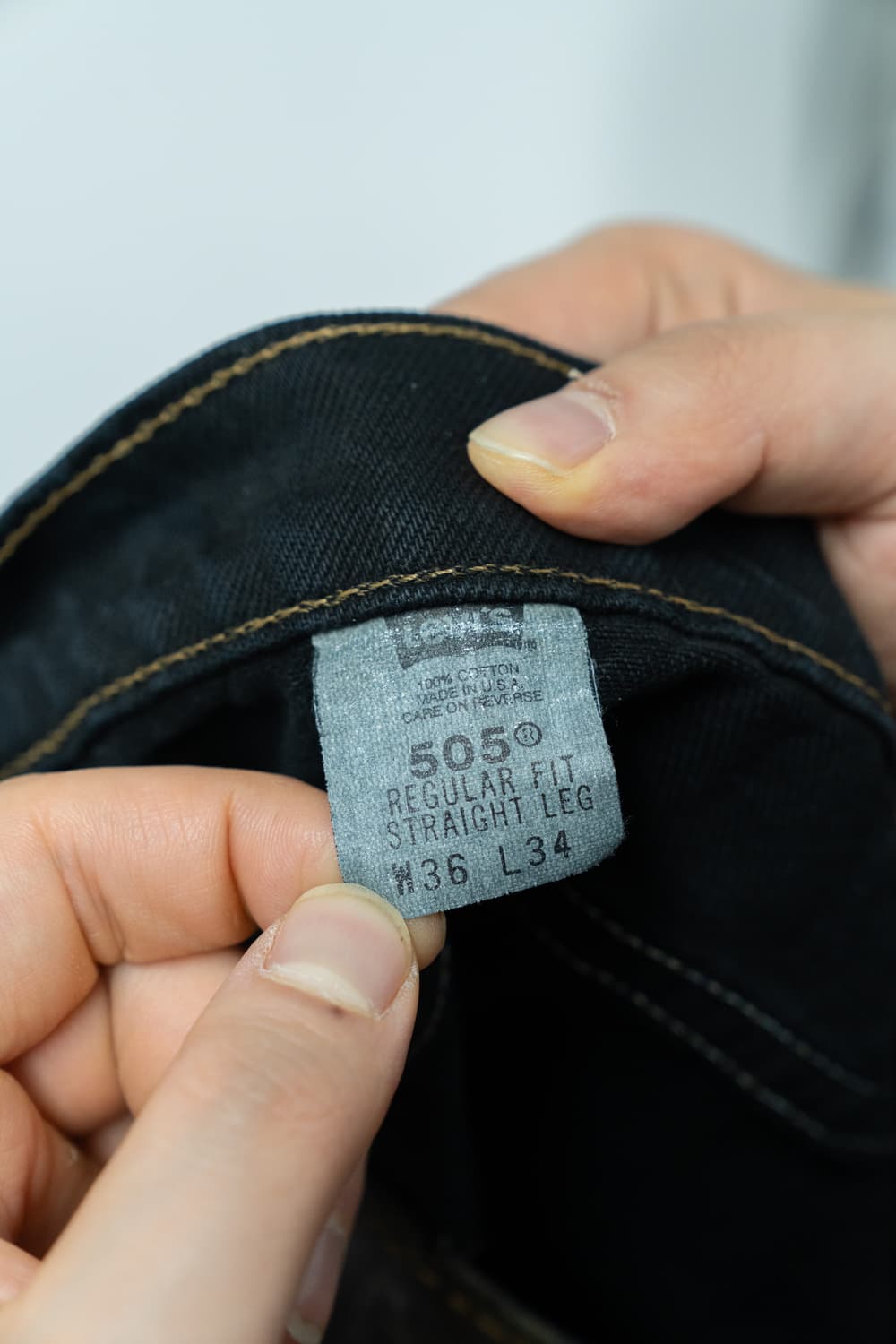 Made in usa 리바이스 505 36x34 흑청 상품이미지4