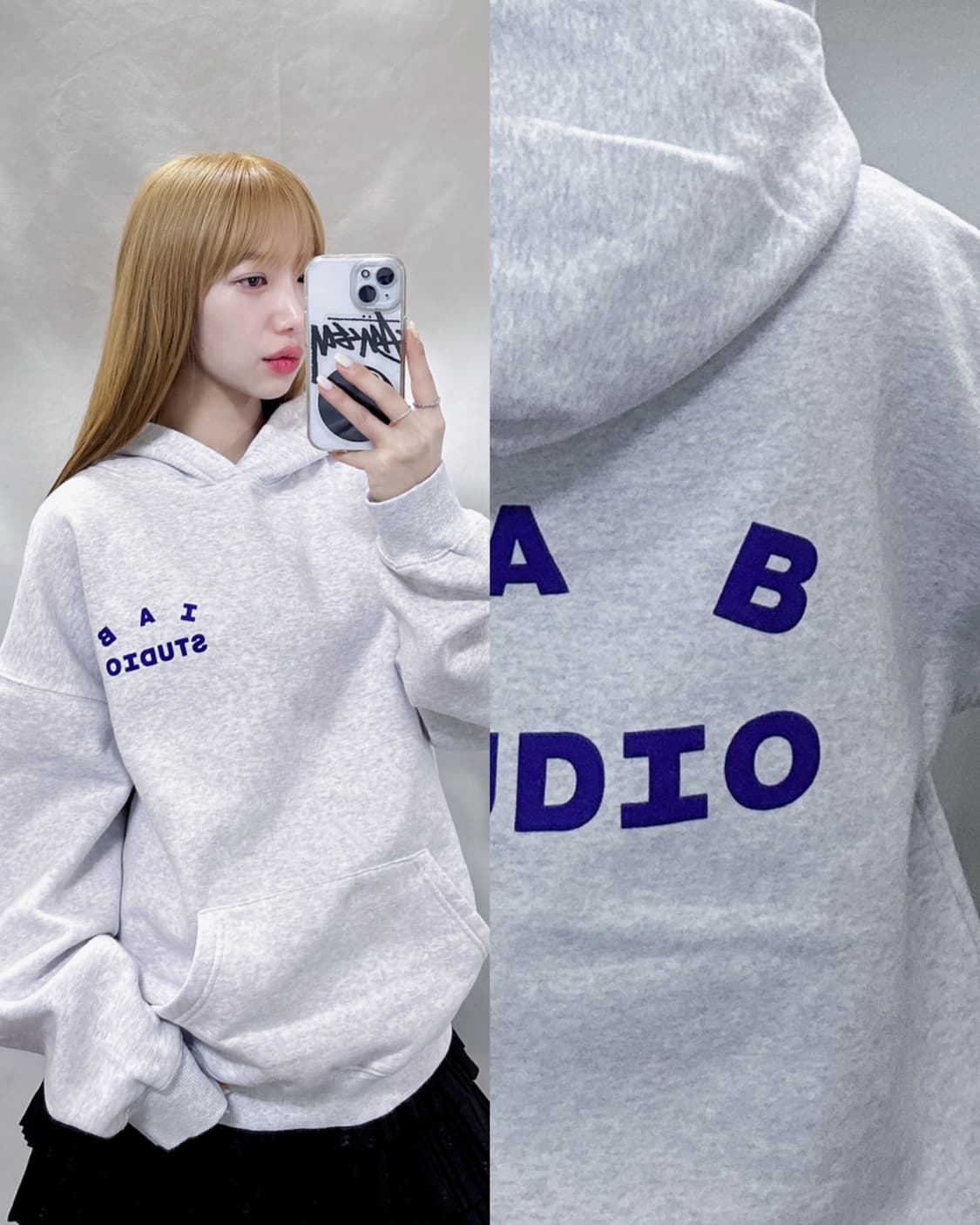 아이앱스튜디오 빅로고 후드  상품이미지1