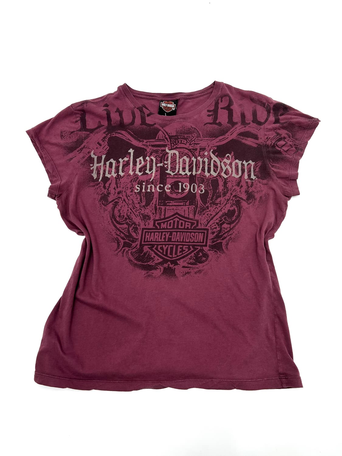 할리데이비슨 우먼 퍼플 반팔티 상품이미지1