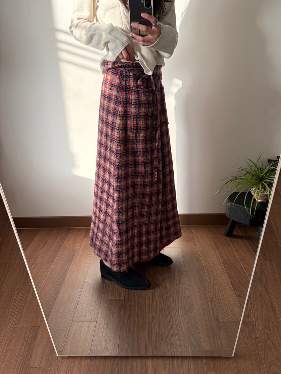 check patterned long skirt 상품이미지5