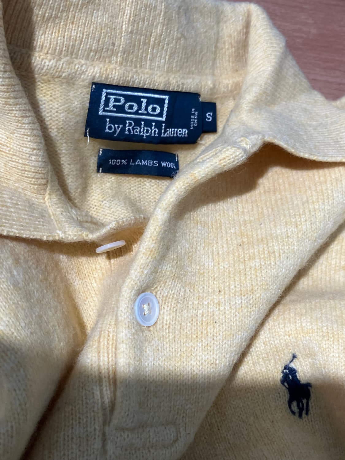 Polo Ralph Lauren 옐로우 램스 울 니트 폴로 상품이미지5