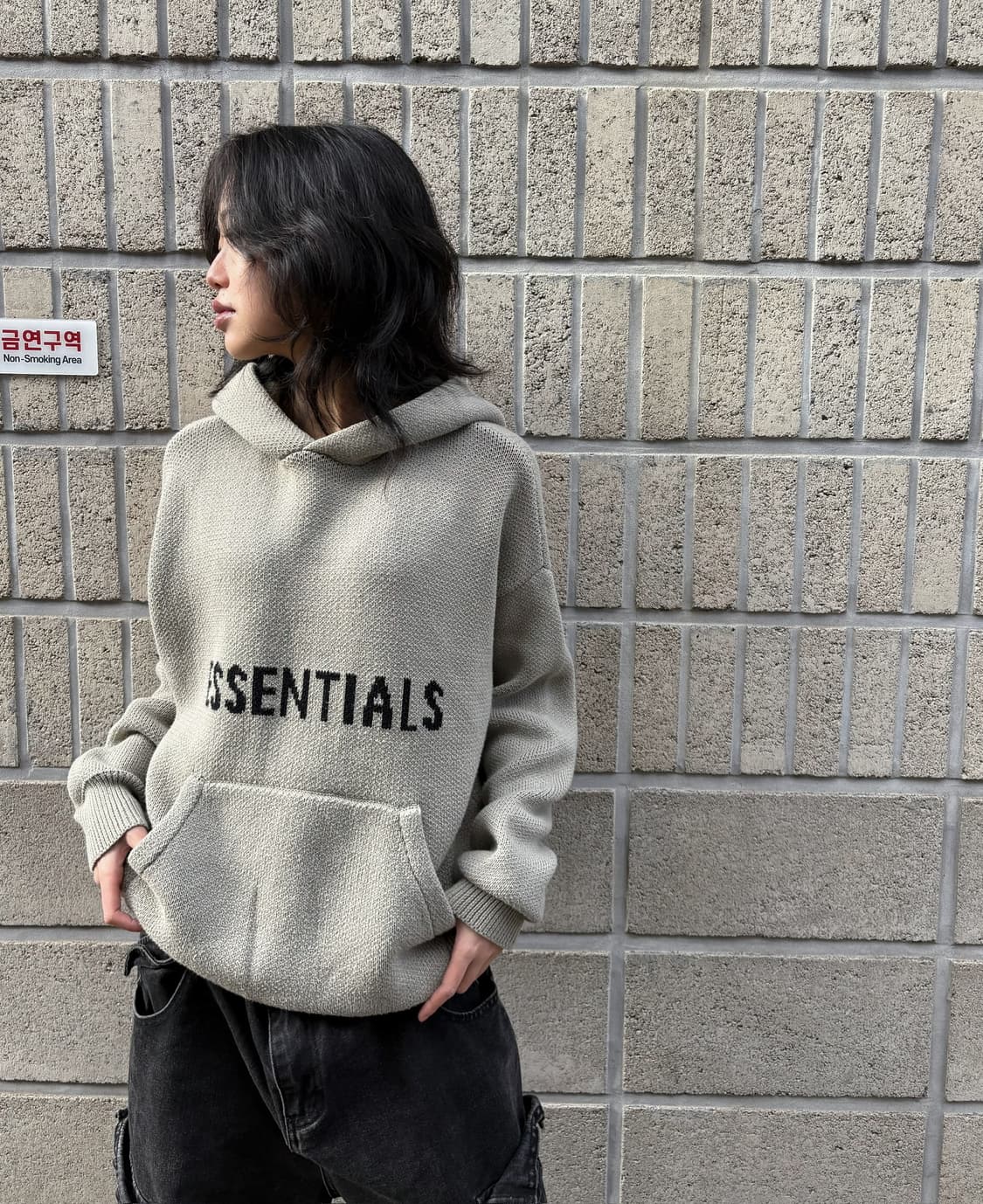 에센셜 니트 풀오버 후디 상품이미지5
