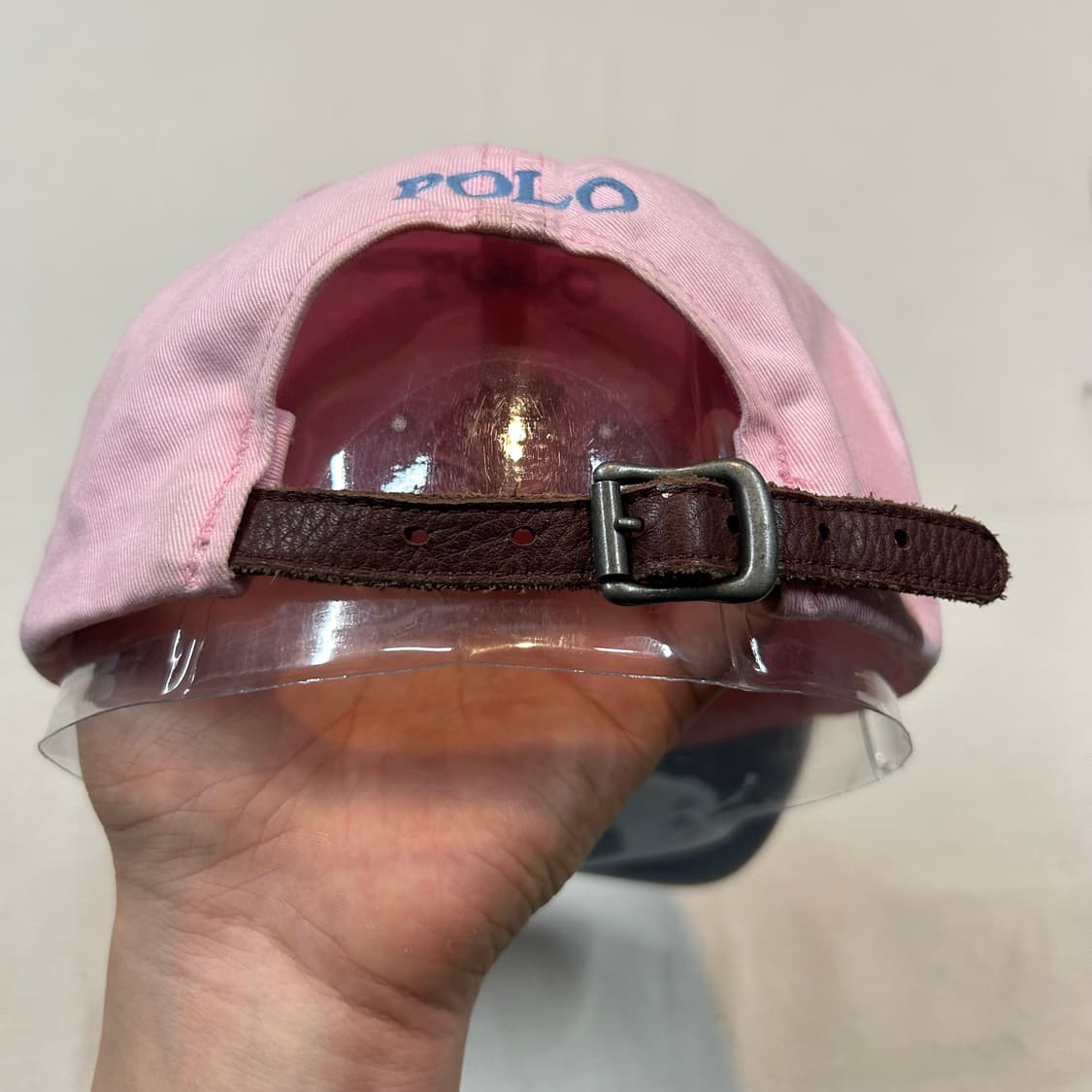 폴로 랄프로렌 핑크 볼캡 모자 가죽스트랩 정품 상품이미지5