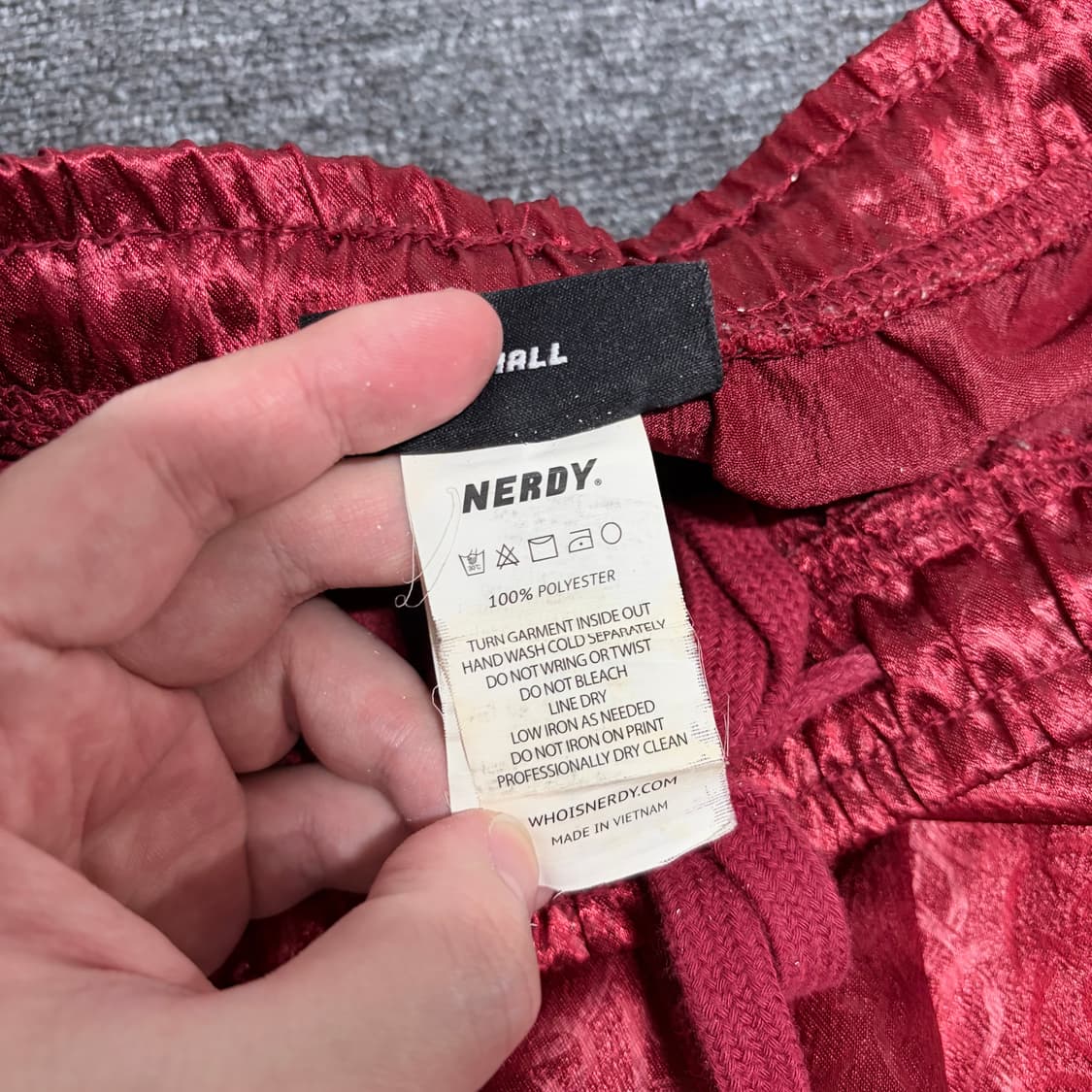 널디 오리엔탈 트랙팬츠 버건디 상품이미지4