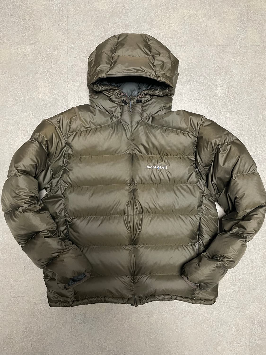 빈티지 몽벨 라이트 알파인 구스 다운 패딩 자켓 카키 브라운 상품이미지2