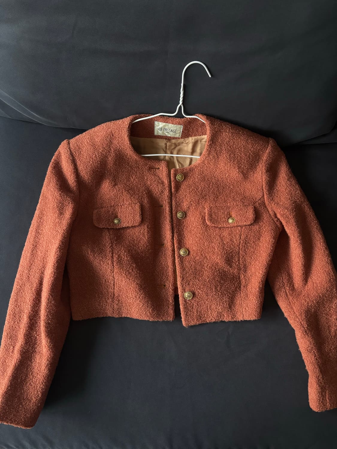 LE PASSAGE 오렌지 크롭 트위드 자켓 상품이미지1