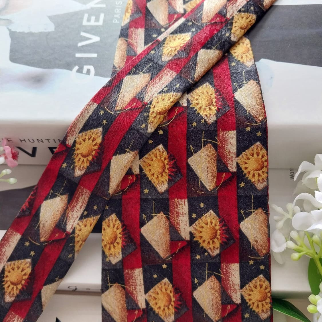 지방시 실크 블랙 패턴 넥타이 9.7cm A+등급 k2010
 상품이미지6