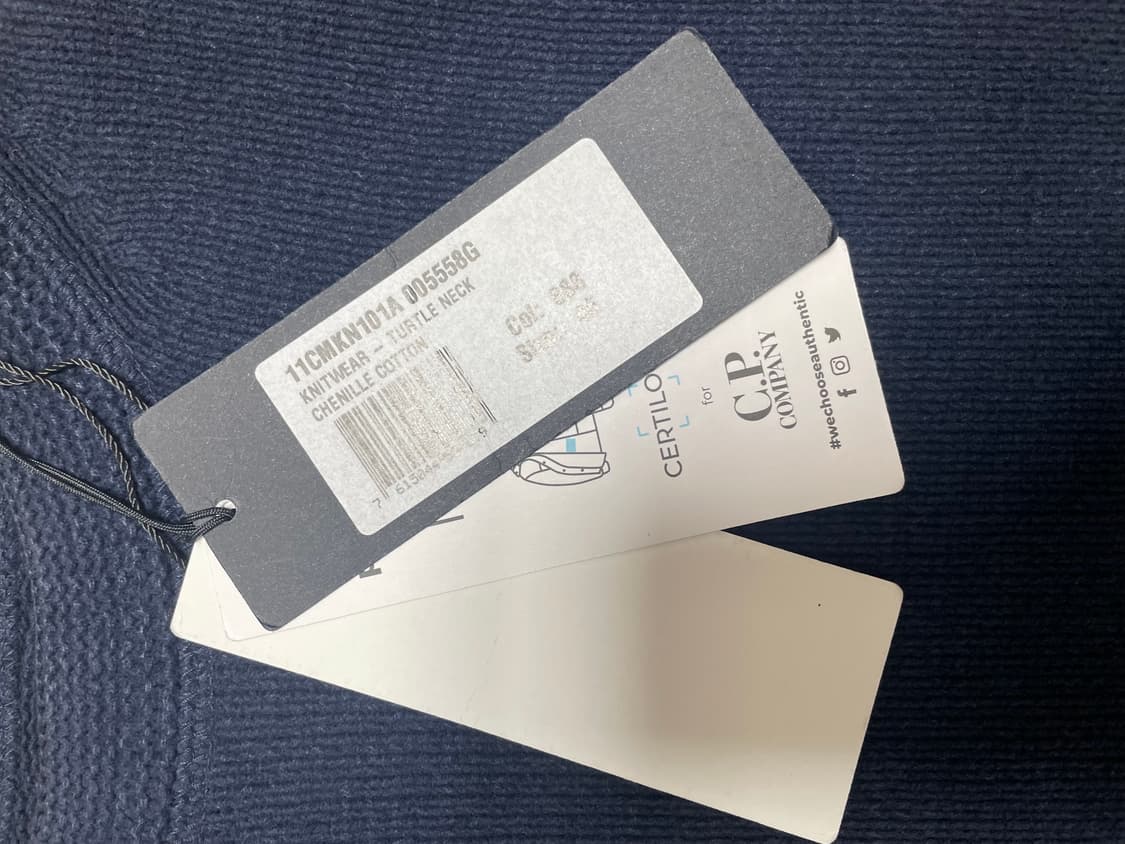 새상품) CP 컴퍼니 셔닐 코튼 니트 네이비 상품이미지3