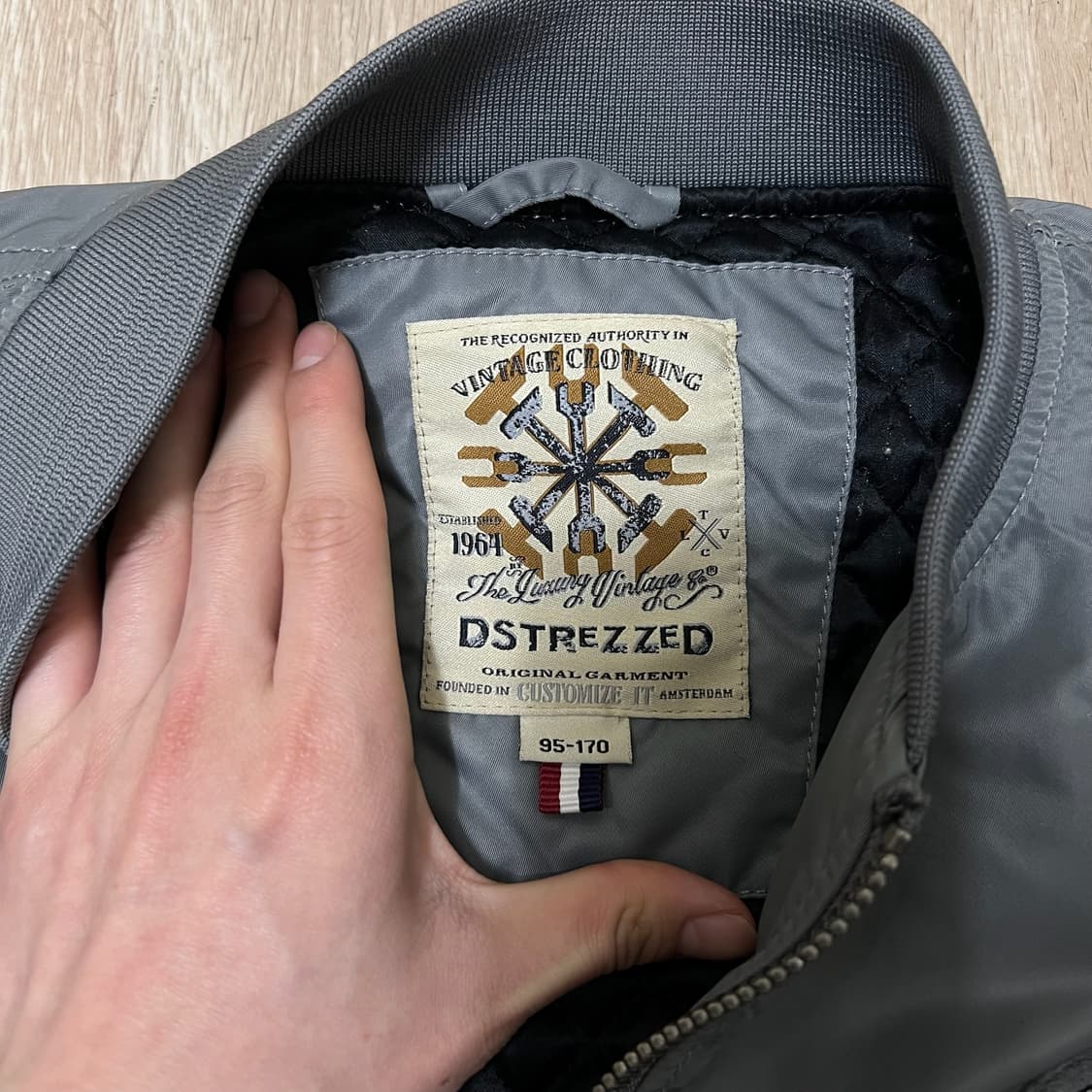 디스트레즈드 남성 와펜 봄버 MA1 항공점퍼 M/95  상품이미지6