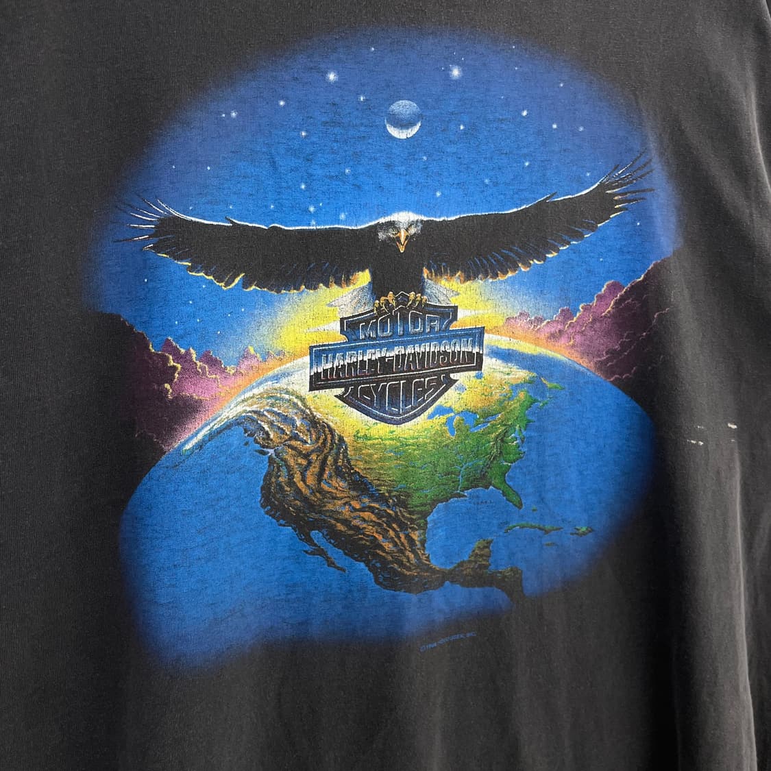 할리데이비슨 90s 94년도 싱글스티치 페이딩 이글 빈티지 반팔 티셔츠 상품이미지4