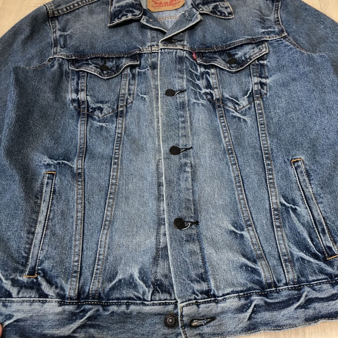 (L) 리바이스 Levi's 72334 워시드 연청 데님 자켓 상품이미지5