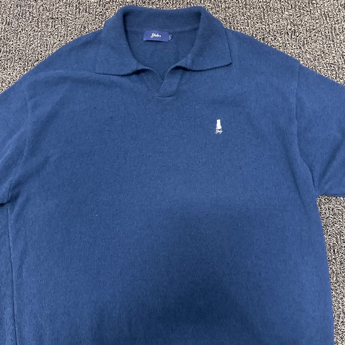 YALE 예일 니트 반팔티셔츠 네이비 L 상품이미지2