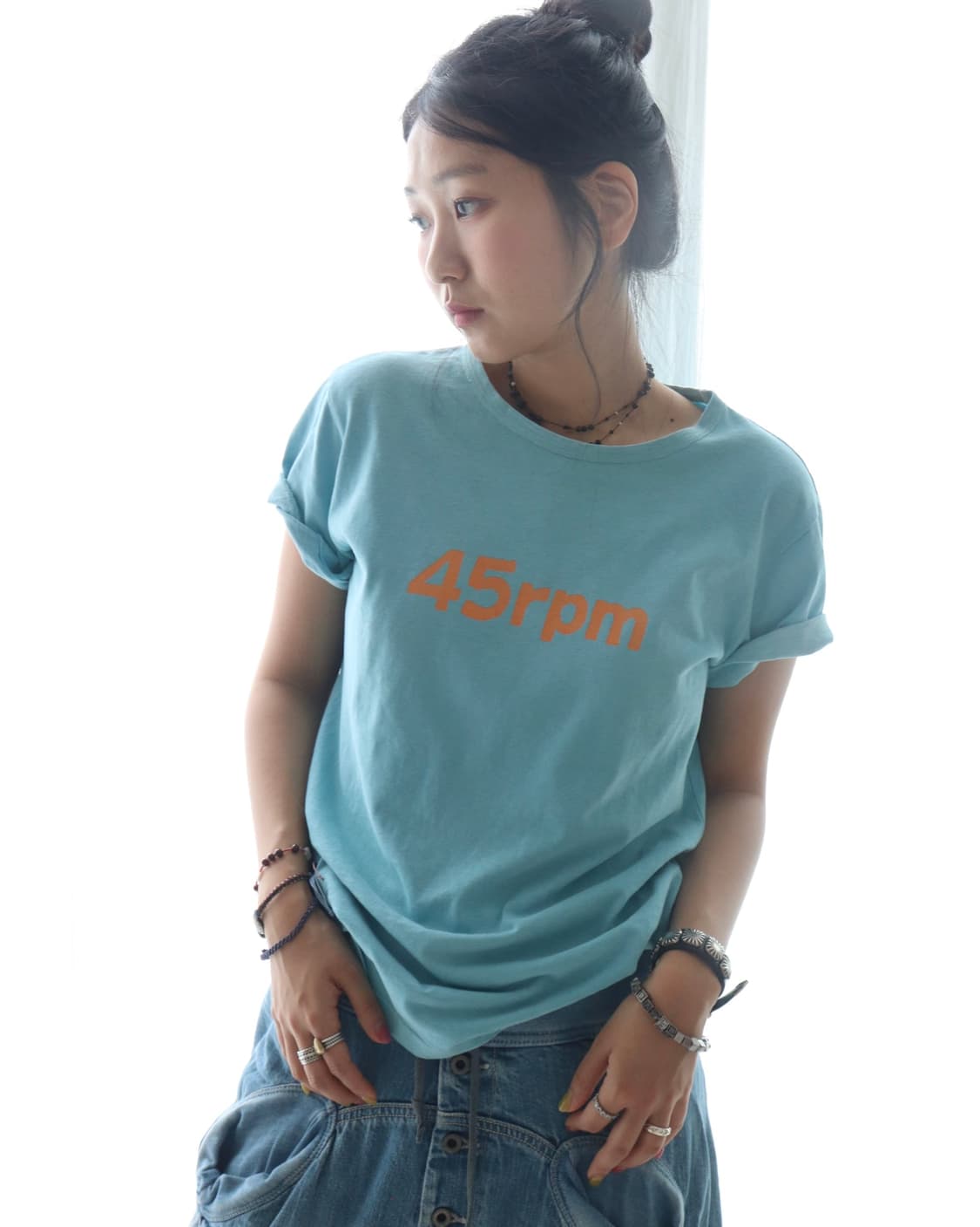 [45rpm] Blue & Orange Logo T-Shirt 상품이미지1