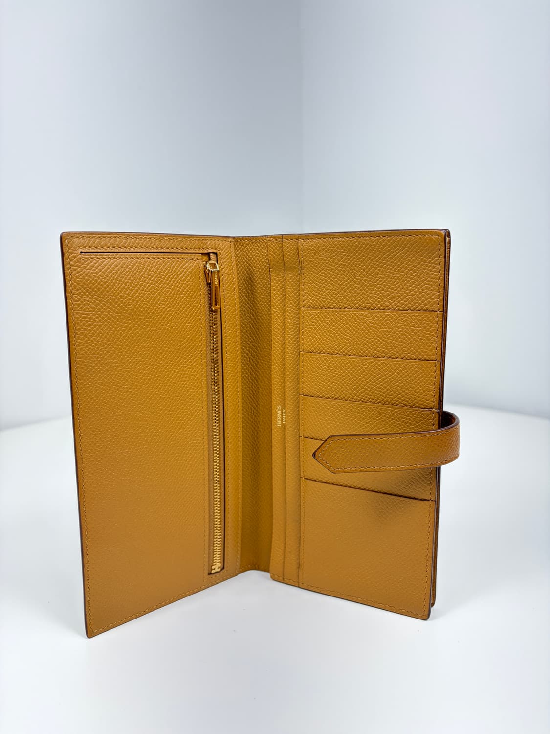 에르메스 베안 장지갑 비스킷 금장 Y각인 상품이미지8