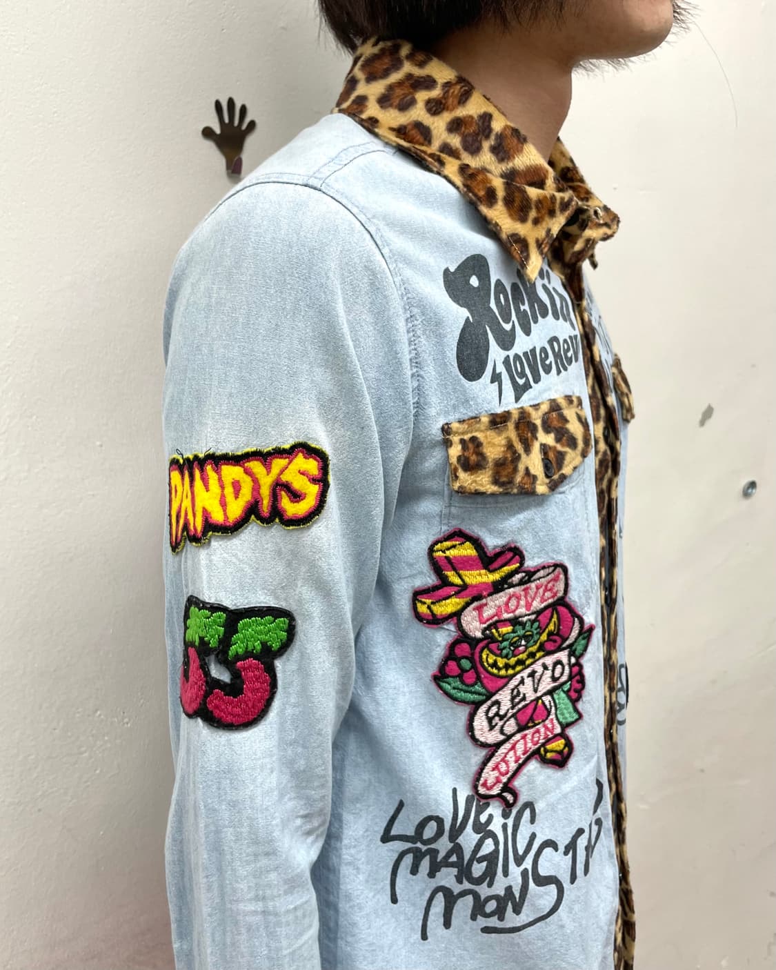 graffiti leopard fur love shirt 상품이미지4