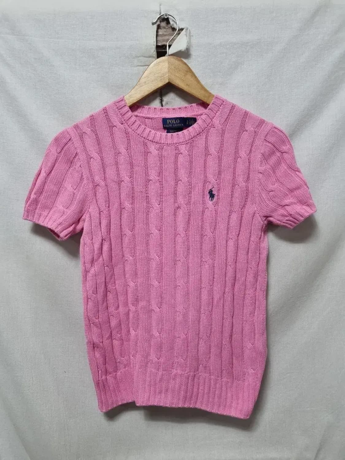 폴로 랄프로렌 꽈배기 반팔 니트 S 상품이미지1