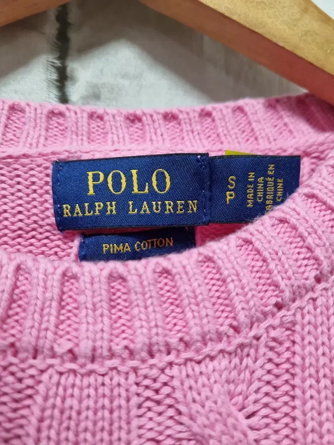 폴로 랄프로렌 꽈배기 반팔 니트 S 상품이미지4