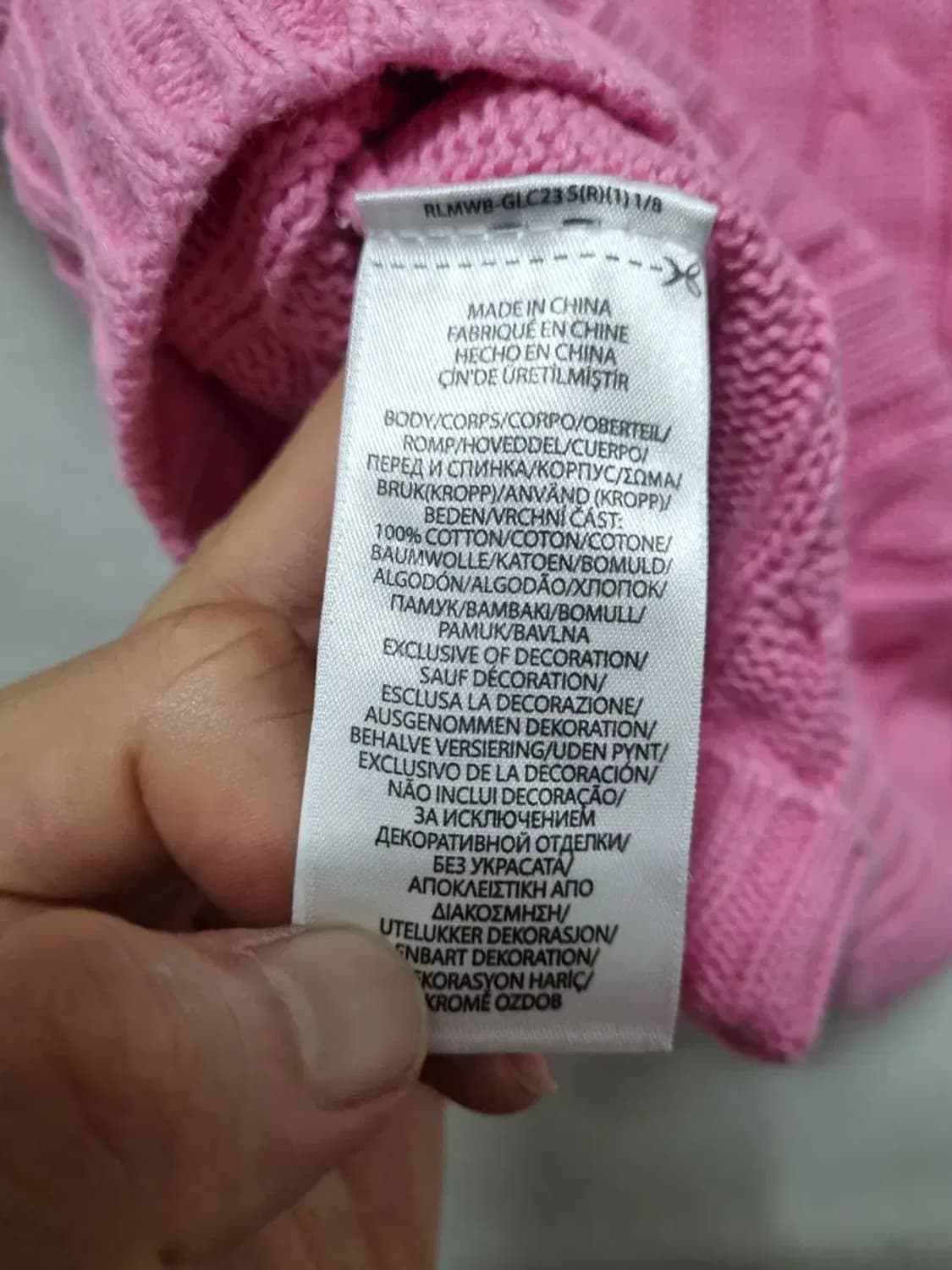 폴로 랄프로렌 꽈배기 반팔 니트 S 상품이미지5