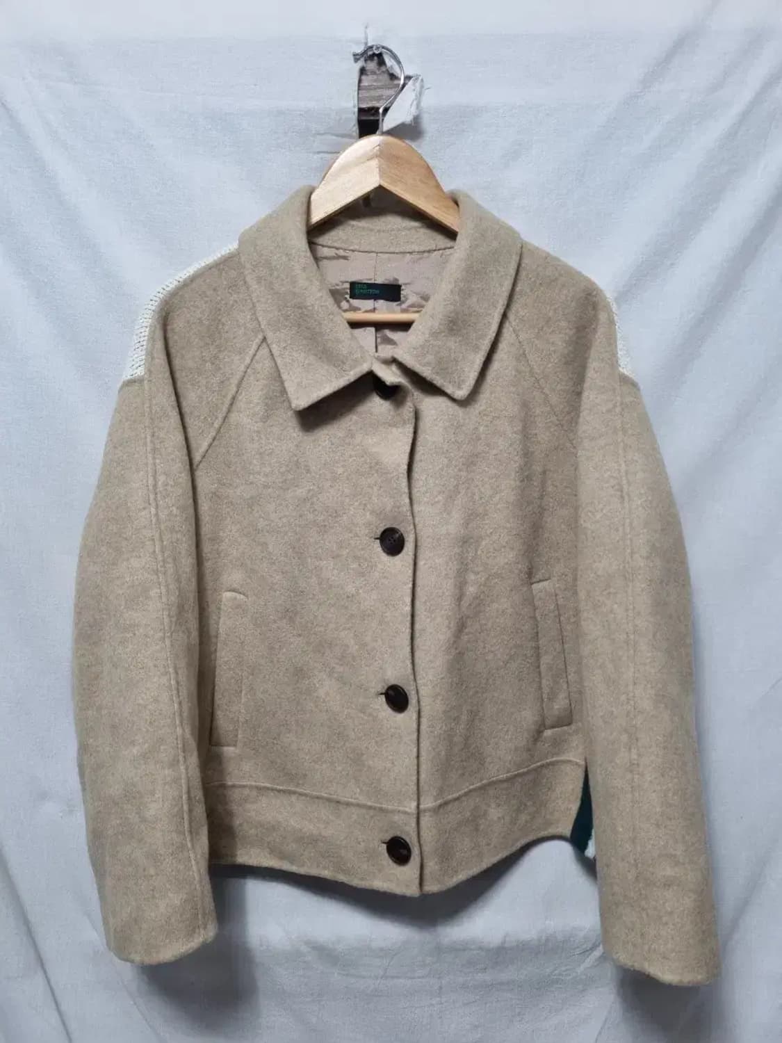 베네통 울 혼방 크롭 자켓 42 상품이미지1