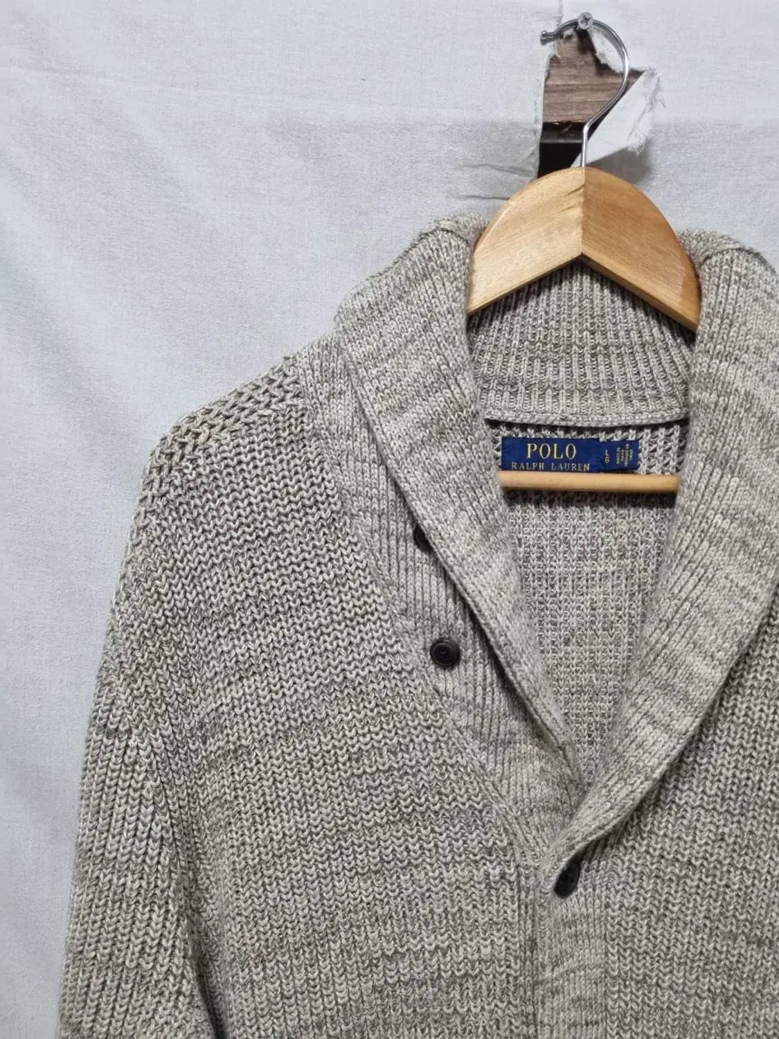 폴로 랄프로렌 숄카라 니트 가디건 L 상품이미지3