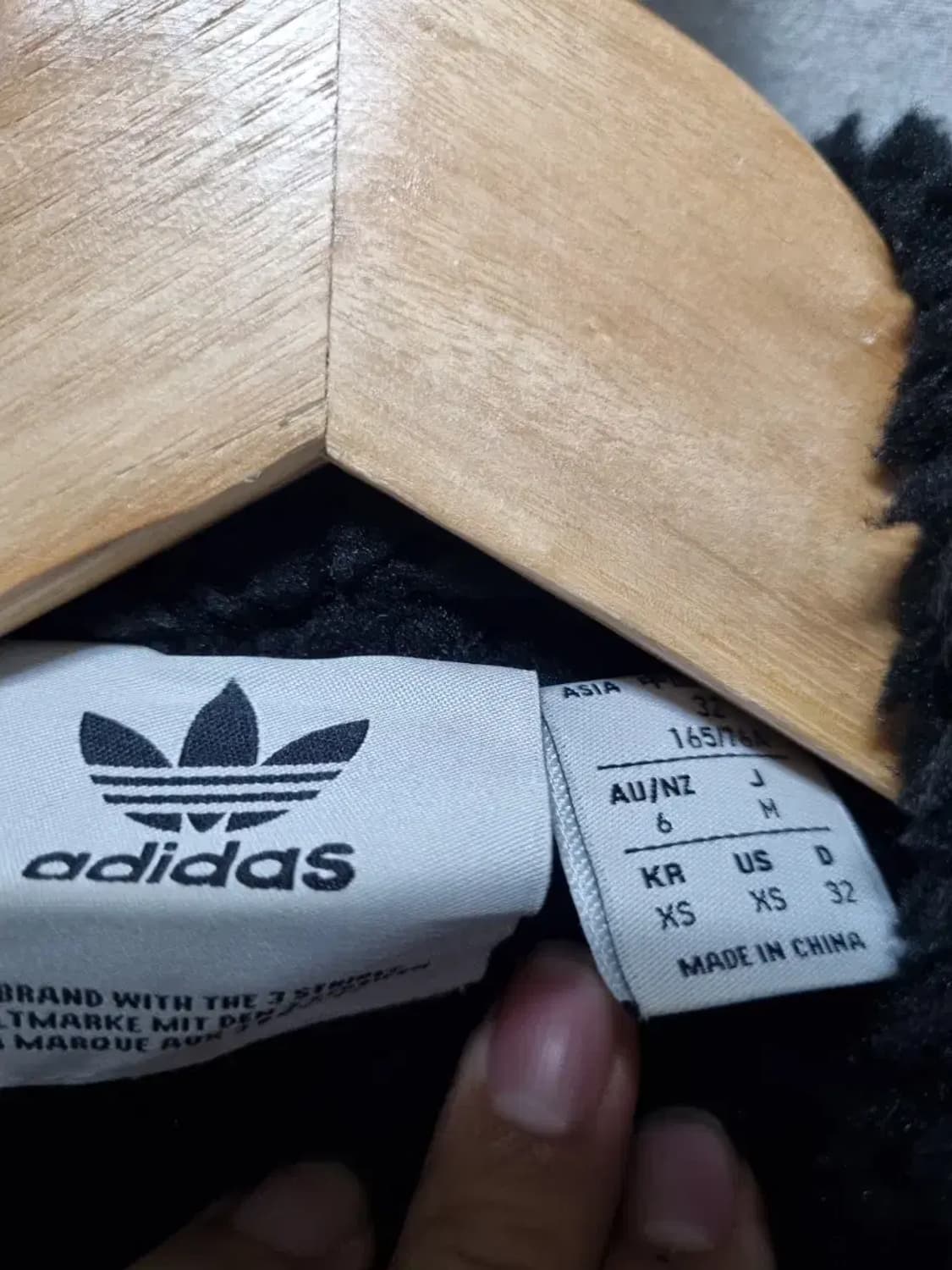 아디다스 뽀글이 후드 자켓 XS 상품이미지4