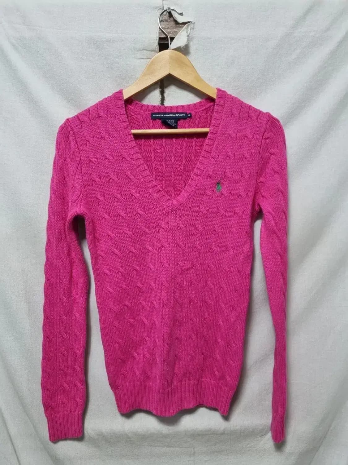 폴로 랄프로렌 꽈배기 브이넥 니트 M 상품이미지1