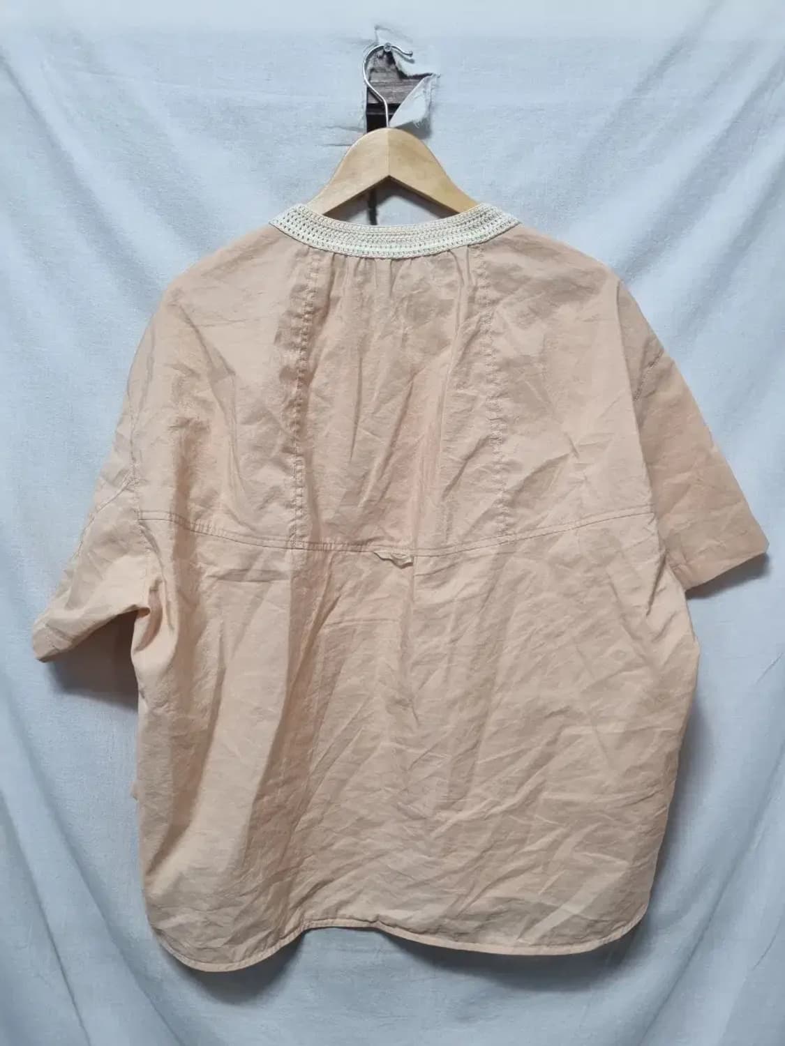 시스템 오버핏 반팔 상의 블라우스 90 상품이미지3