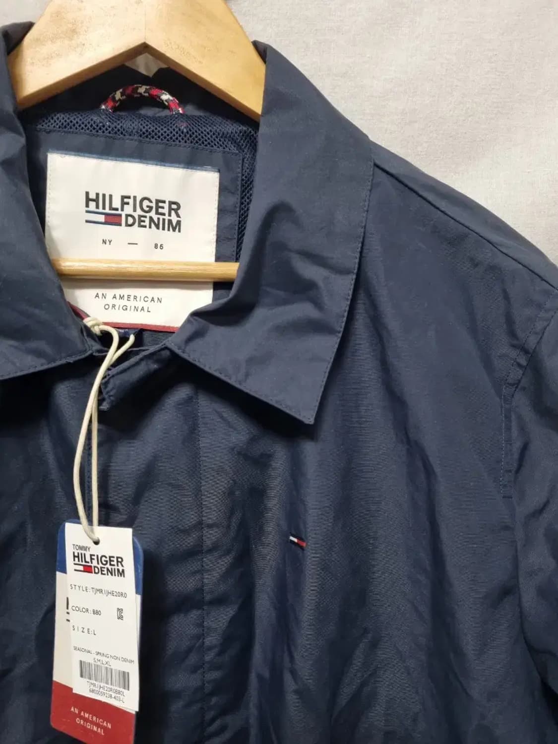 새상품) 타미힐피거 네이비 트렌치 코트 L 상품이미지3