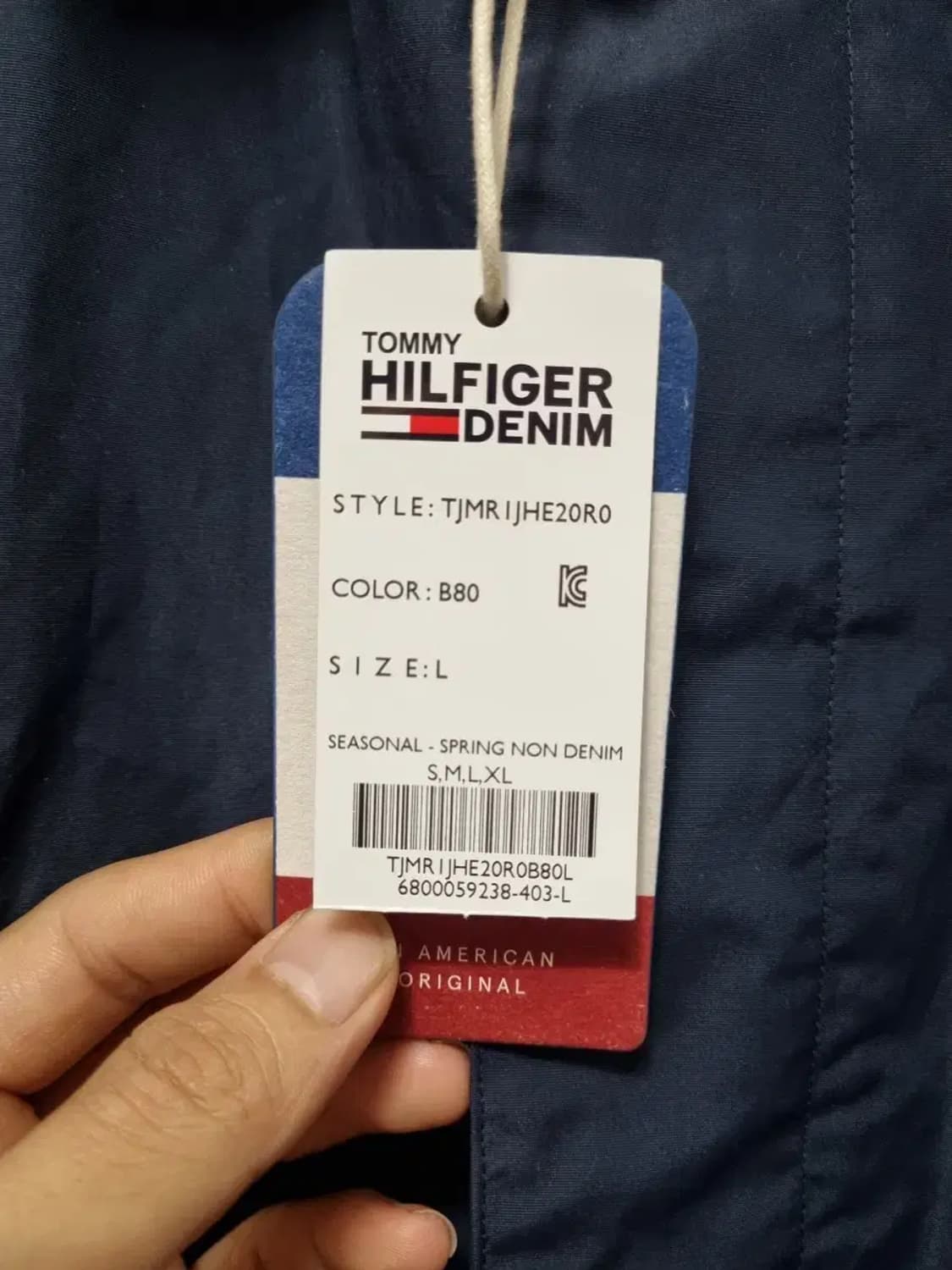 새상품) 타미힐피거 네이비 트렌치 코트 L 상품이미지4