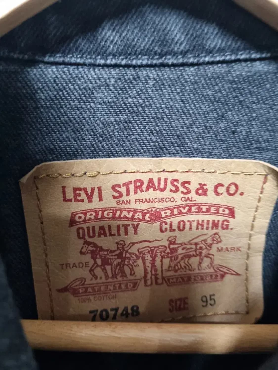 리바이스 흑 데님 자켓 청자켓 95 상품이미지4