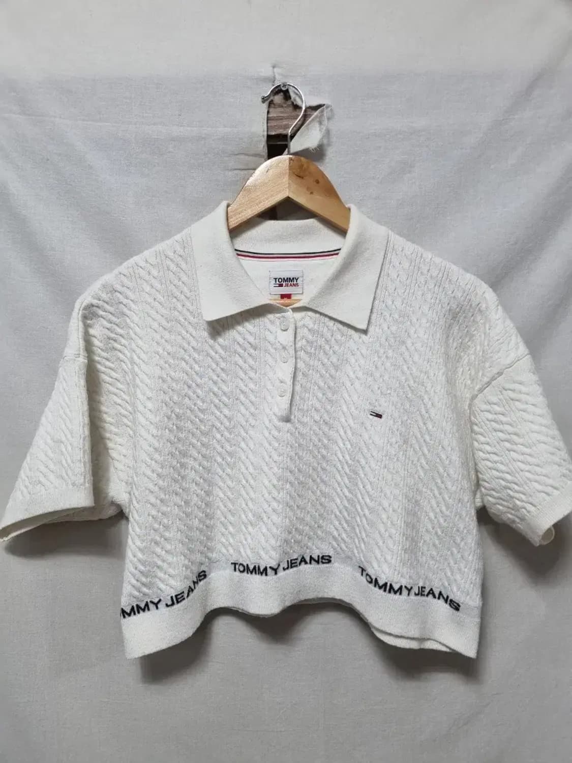 타미힐피거 크롭 반팔 니트 M 상품이미지1