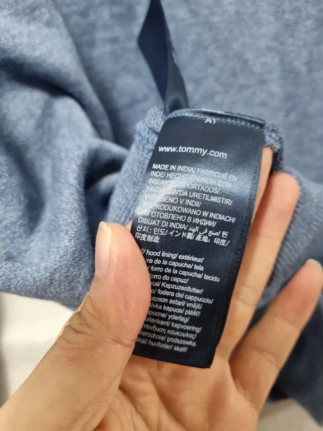 미착용) 타미힐피거 로고 후드티 XL 상품이미지5