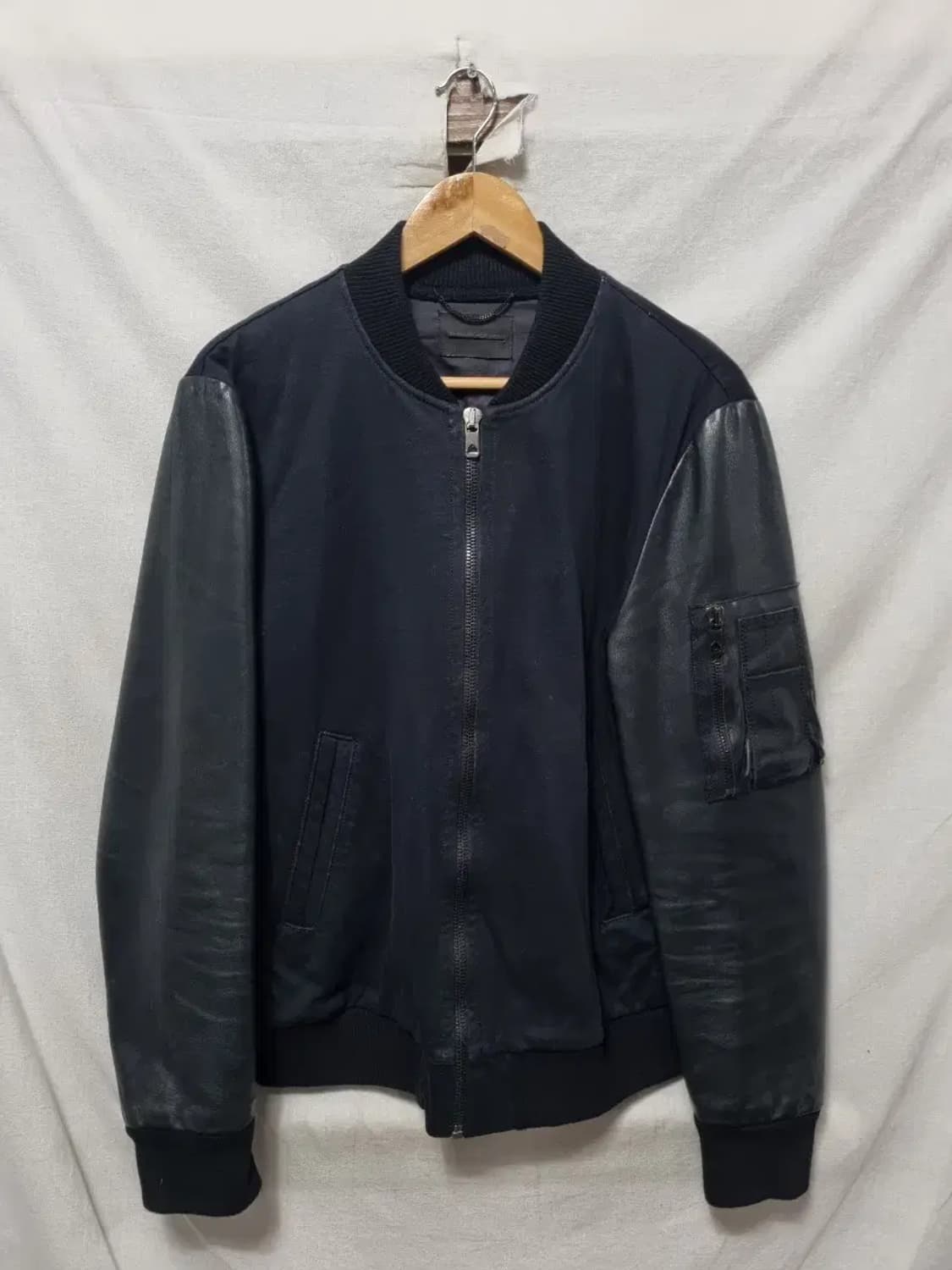 디젤 가죽 배색 봄버 자켓 48 상품이미지1