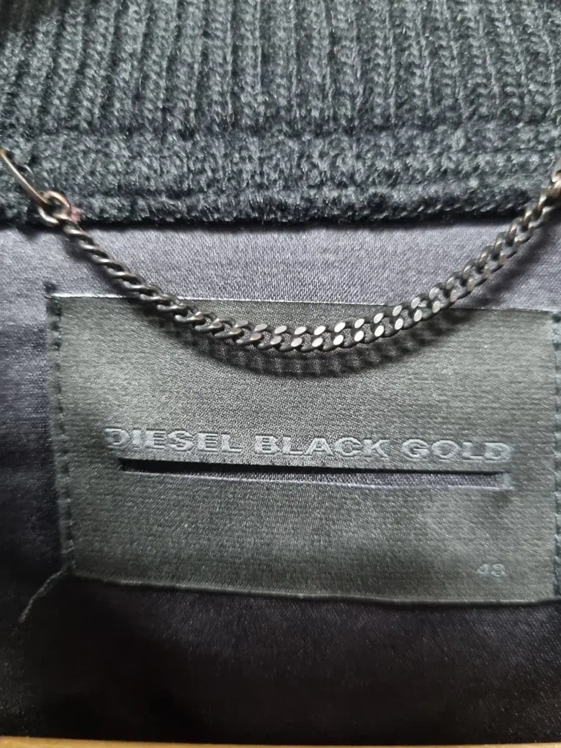 디젤 가죽 배색 봄버 자켓 48 상품이미지4