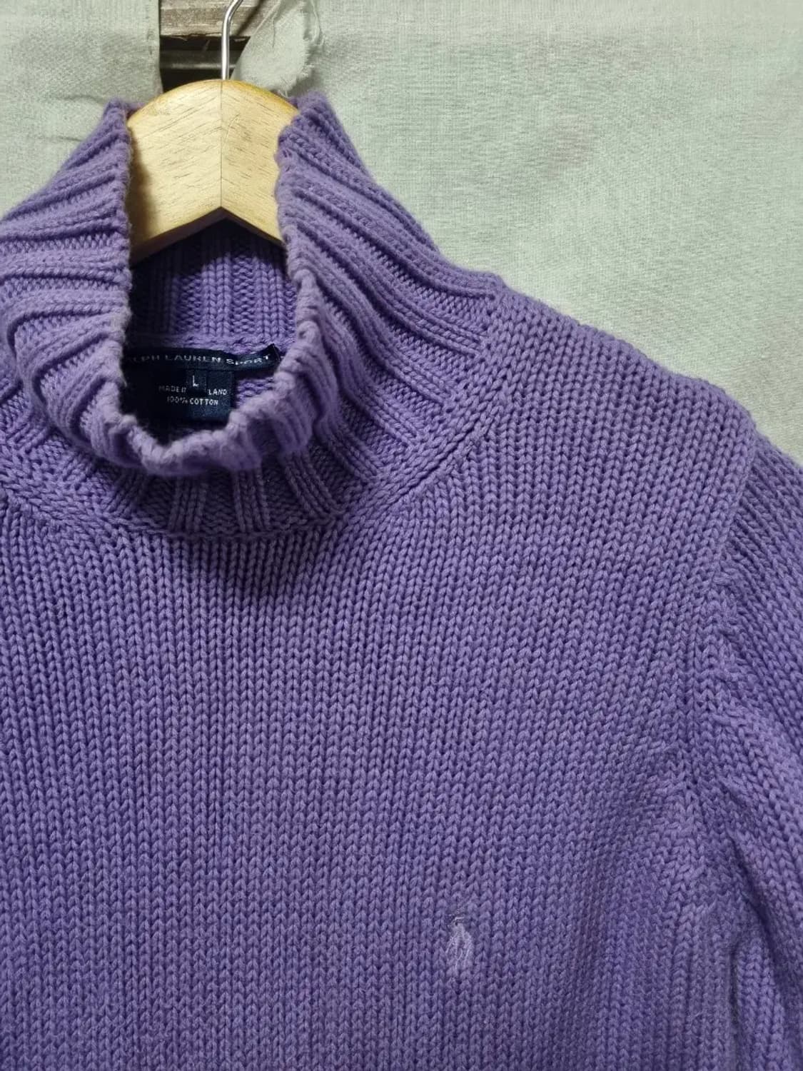 폴로 랄프로렌 터틀넥 7부 니트 L 상품이미지3