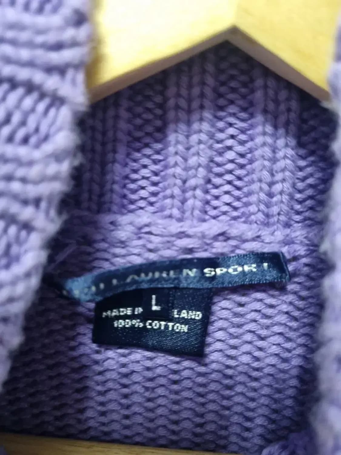 폴로 랄프로렌 터틀넥 7부 니트 L 상품이미지4