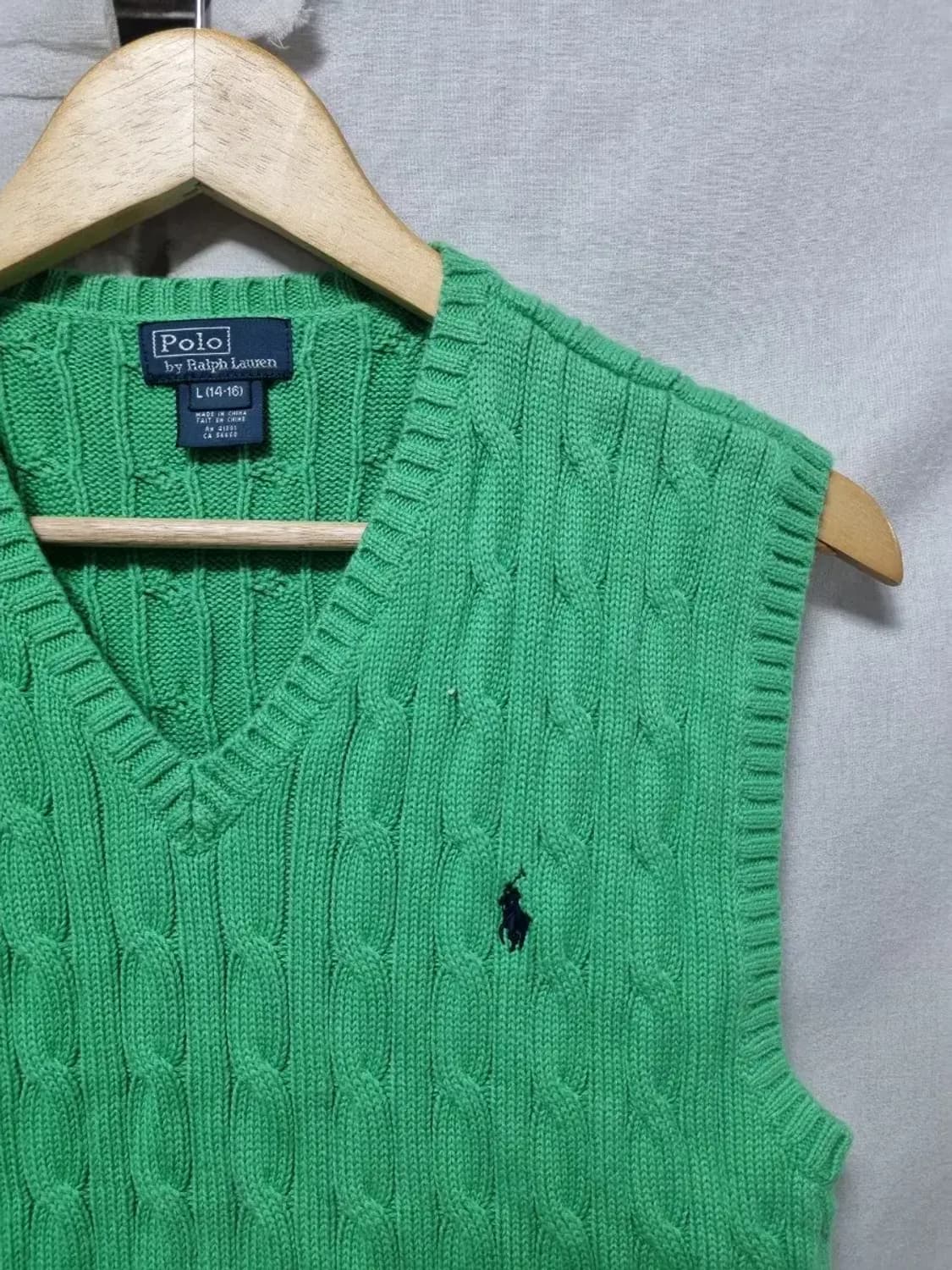 폴로 랄프로렌 케이블 니트 조끼  90 상품이미지3