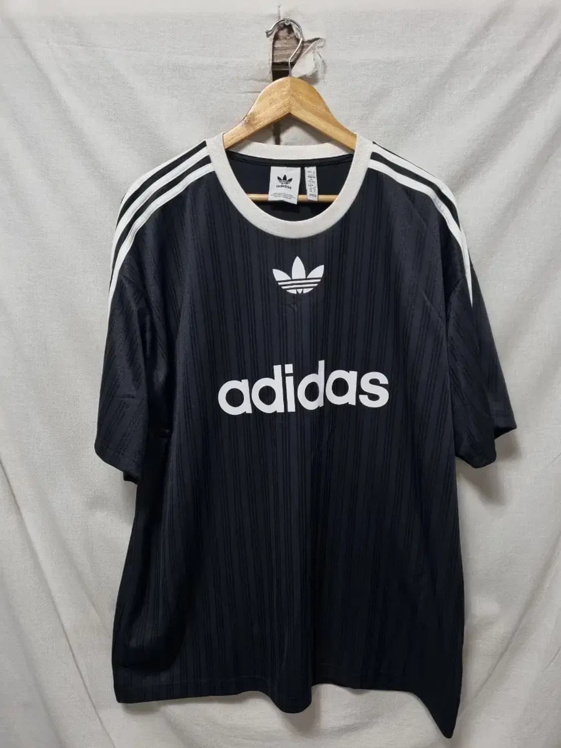 아디다스 블랙 삼선 반팔 티셔츠 3XL 상품이미지1