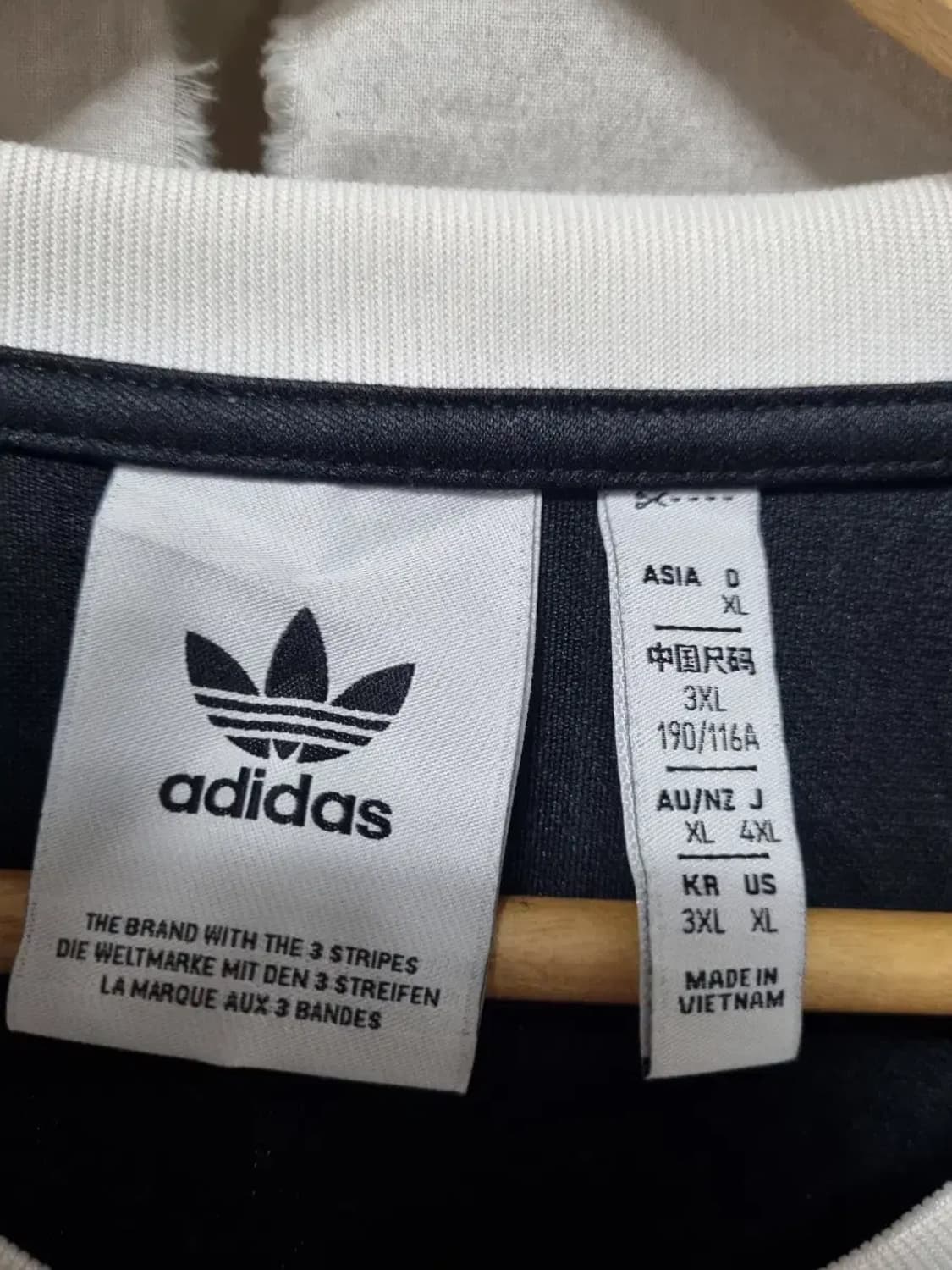 아디다스 블랙 삼선 반팔 티셔츠 3XL 상품이미지4