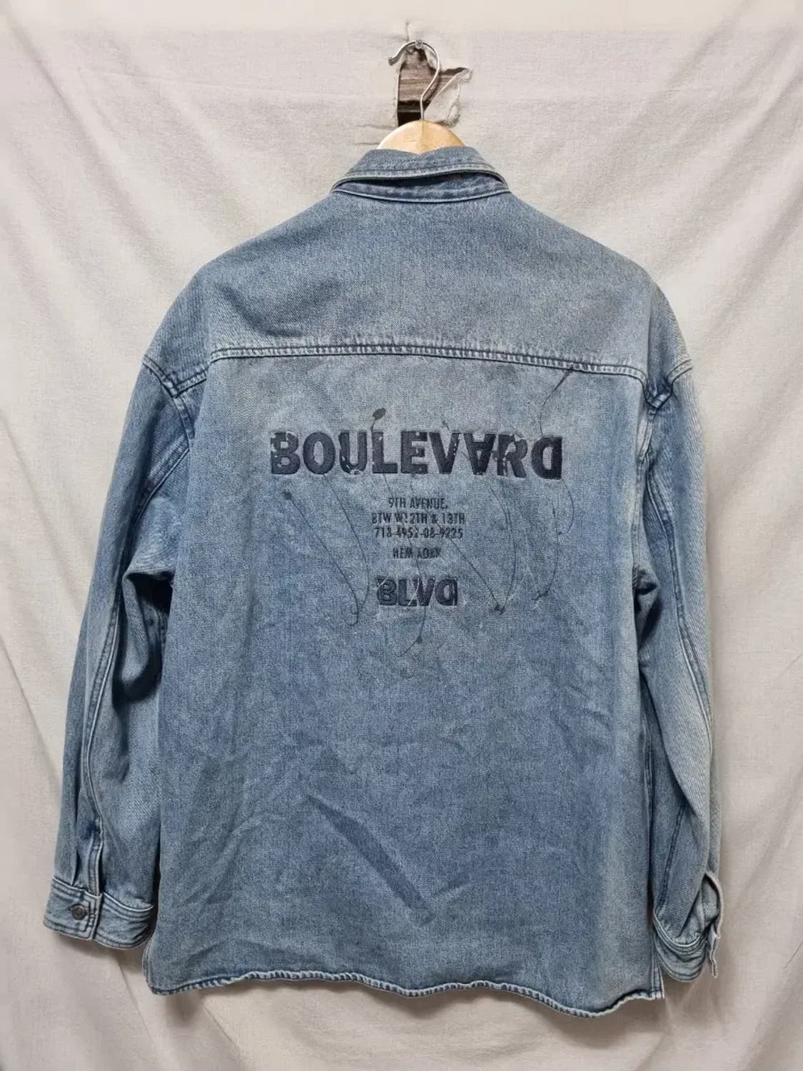 질스튜어트 오버핏 데님 셔츠 자켓 L 상품이미지2